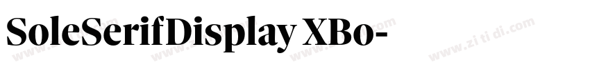 SoleSerifDisplay XBo字体转换 SoleSerifDisplay XBo字体转换